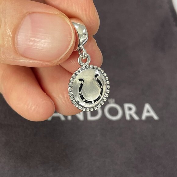 Pandora Sterling Silver NFL Football Indianapolis Colts Dangle Charm - Picture 1 of 4